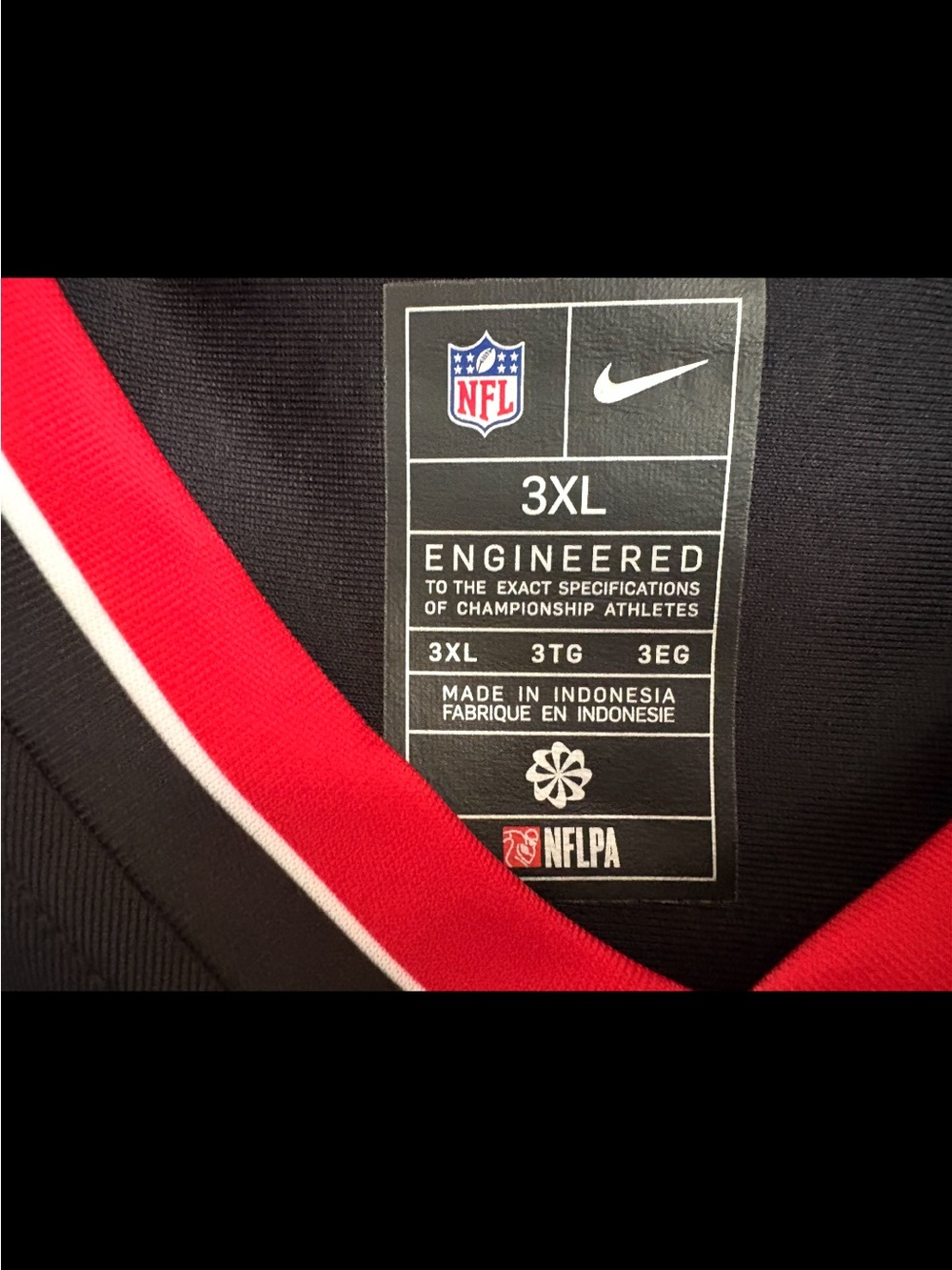 Nike NFL Houston Texans Anderson Jr #51 Black, Red & White Jersey 3x - Picture 3 of 7